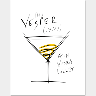 The Vesper Martini James Bond Posters and Art